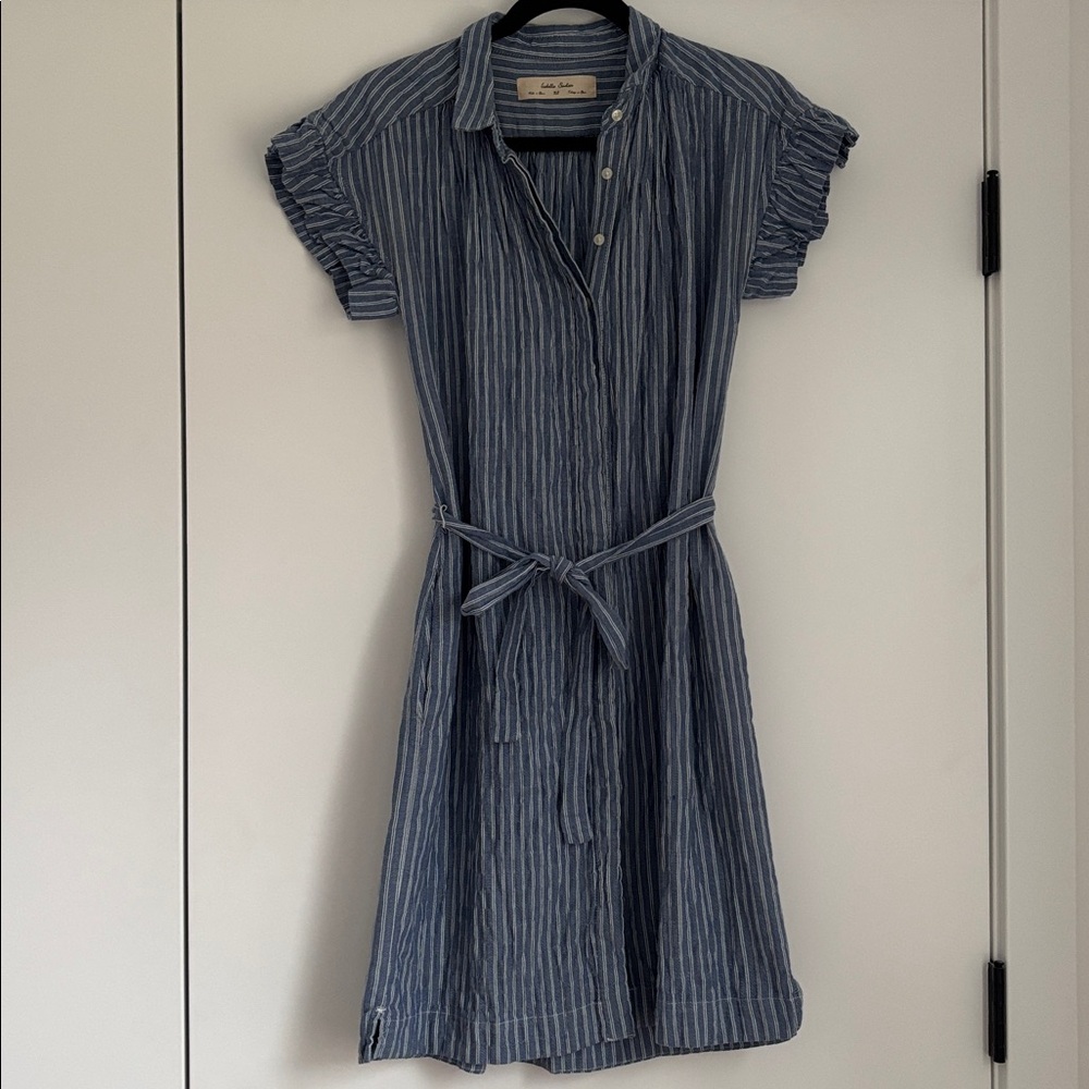Anthropologie Isabella Sinclair Piper Flutter-Sleeve Shirtdress (Price Firm) - Picture 6 of 9